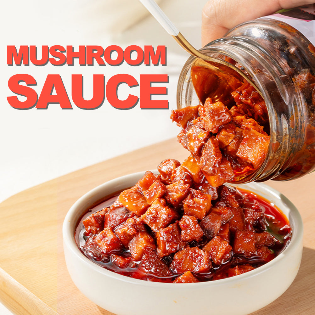 Mushroom Chili Sauce, Chili Oil with Mushroom&Pepper, Mushroom in Sauce, Ready to Eat and Use, Condiment, 230g/8.1oz