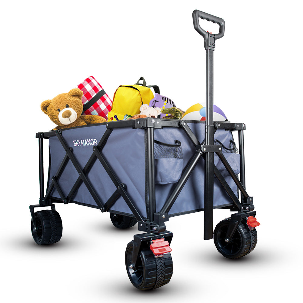 EAPC Gathered Collapsible Wagon for Kids & Cargo Grey