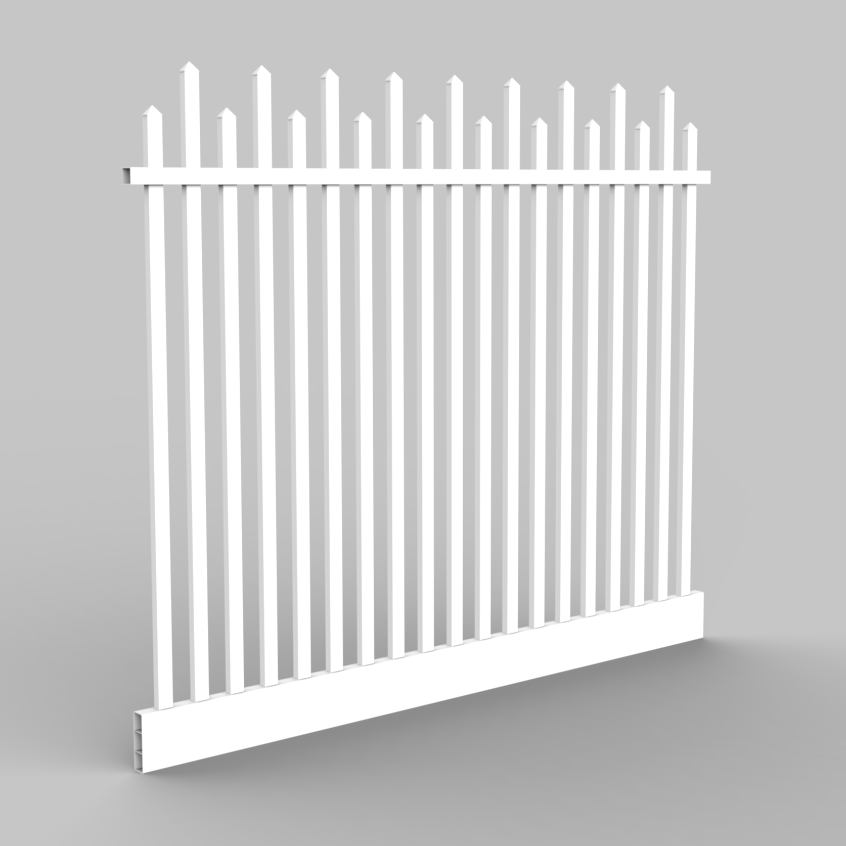 EAPC Tonish Vinyl Picket Fence with Staggered Top