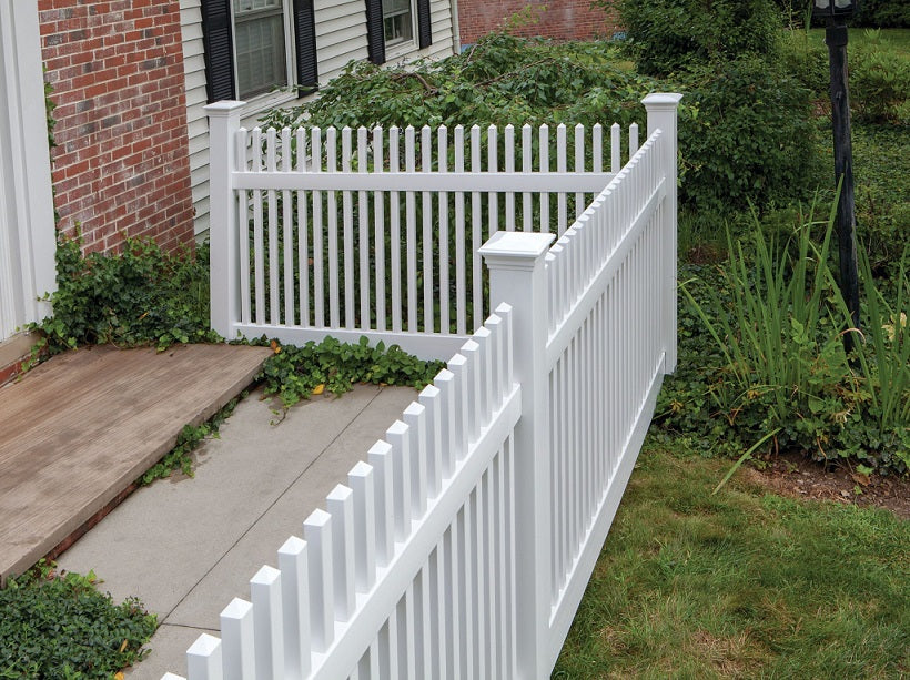 EAPC Tonish Vinyl Picket Fence with Straight Top