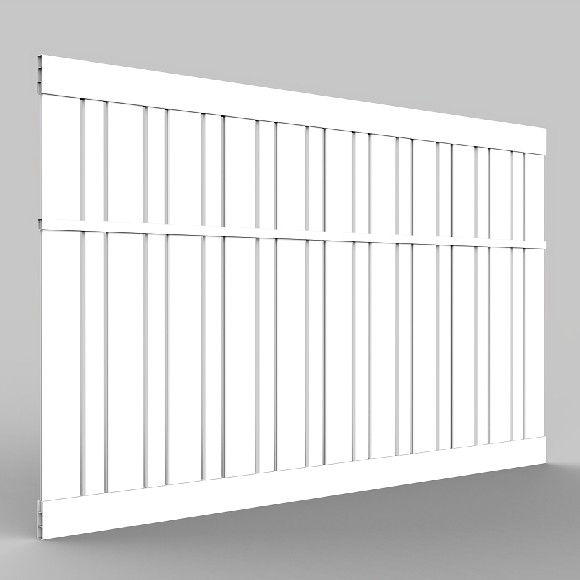 EAPC Tonish Vinyl Semi-Privacy Fence with Alternating 6" and 1-1/2" Boards